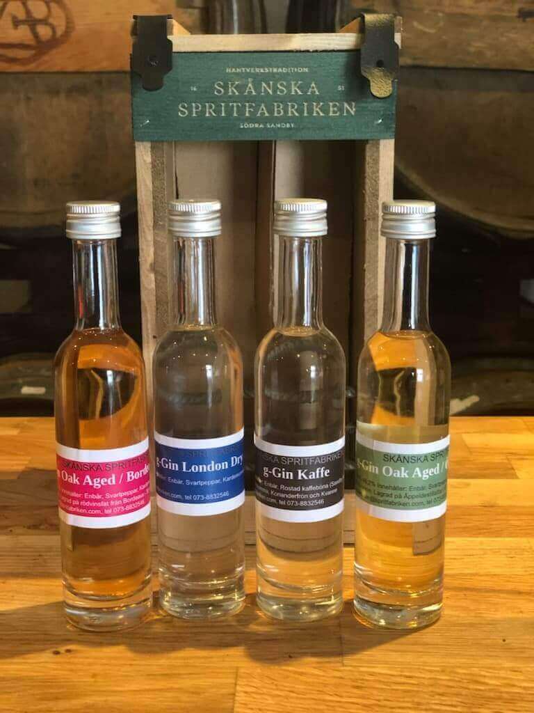 Ginprovning med gin från Skånska Spritfabriken